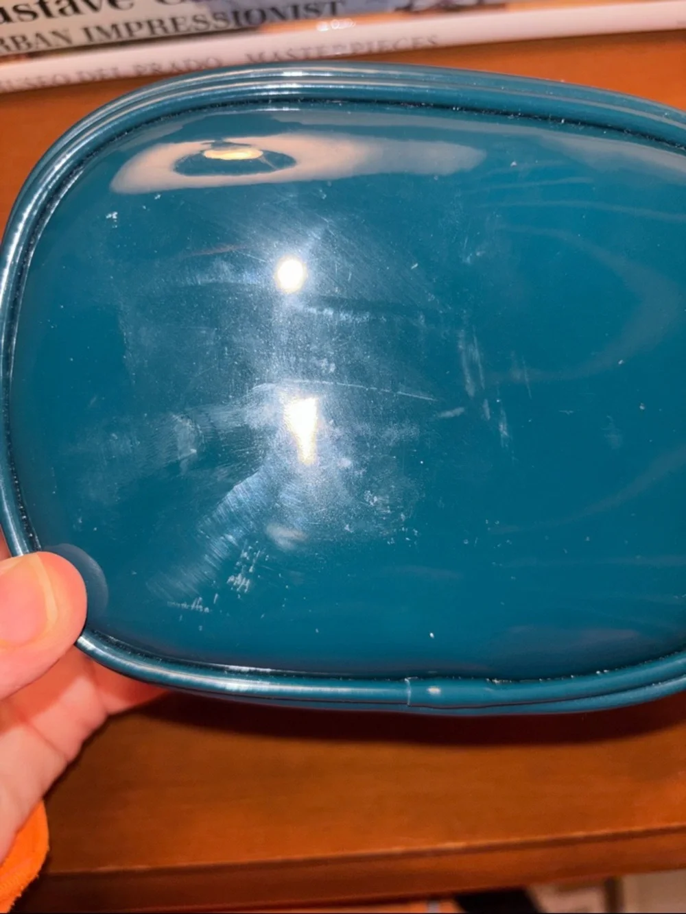 Tory Burch glossy teal